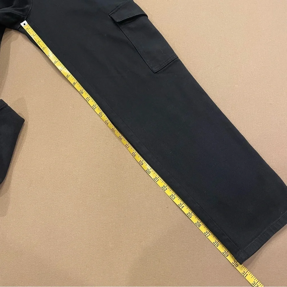 Aritzia Wilfred Free Black Denim Adjustable Cuff Black Cargo Pants Size 4